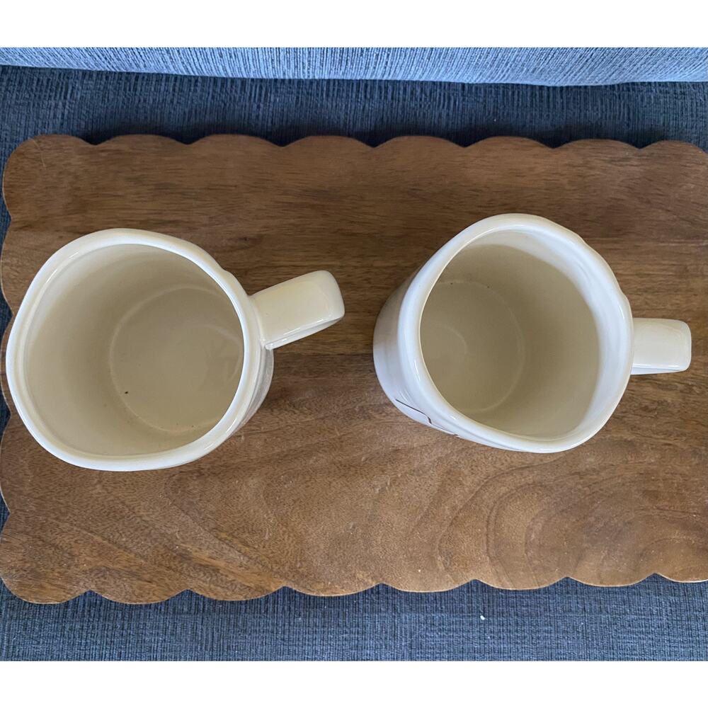 Rae Dunn Set Of 2 "Mr." & "Mrs." White Coffee Mugs Artisan Collection By Magenta - Picture 3 of 3